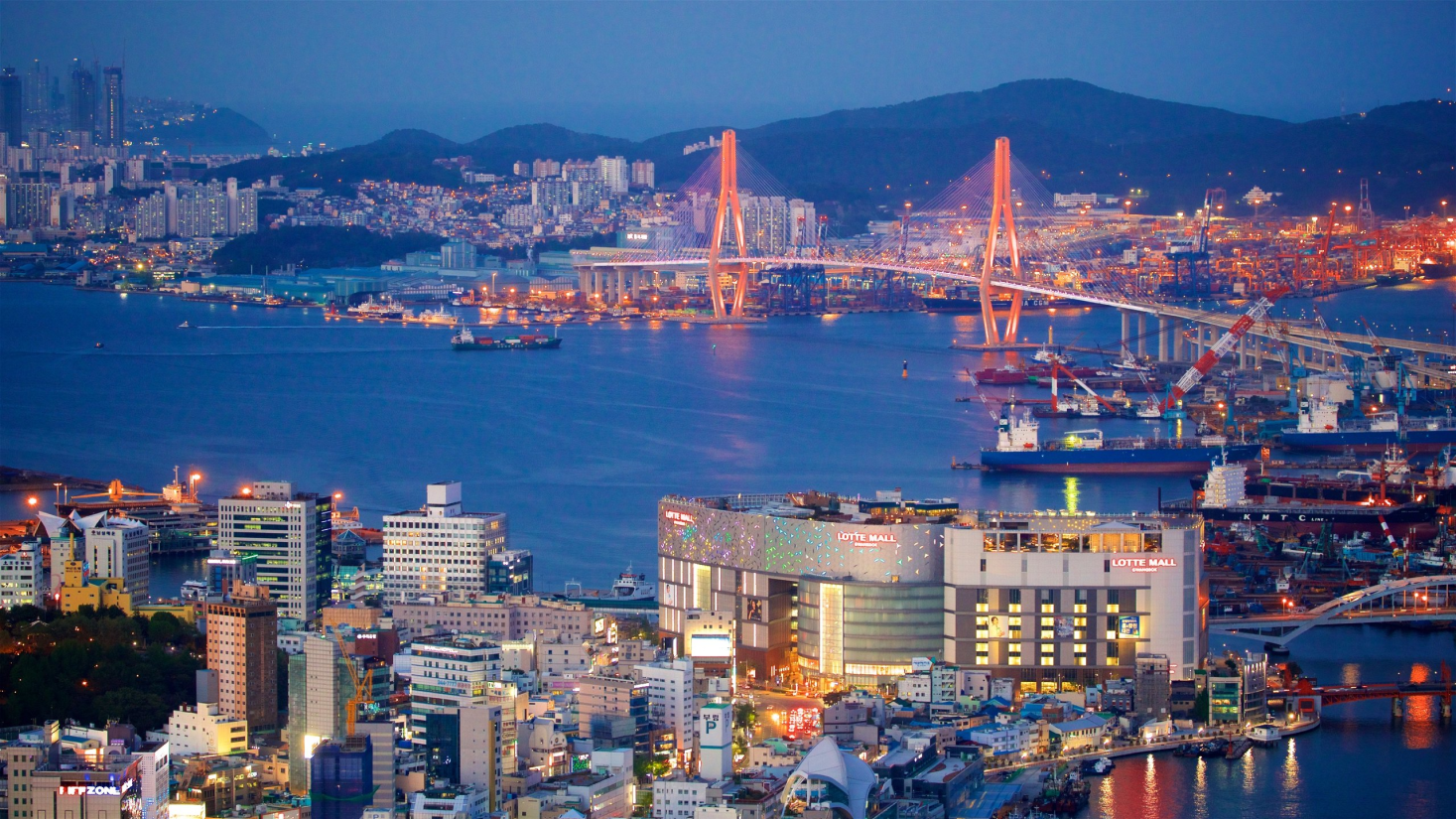 imagem de uma ponte em Busan