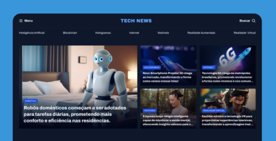 Print do Projeto Tech News